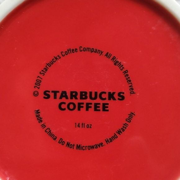 Starbucks 2007 Christmas mug coffee red silver - Picture 3 of 5